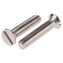 RS PRO Slot Drive Countersunk Stainless Steel Machine Screw M8 x 40mm A4 Grade DIN 963 914-1927