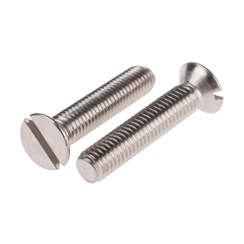 RS PRO Slot Drive Countersunk Stainless Steel Machine Screw M8 x 40mm A4 Grade DIN 963 914-1927