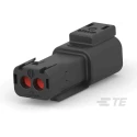 Deutsch Automotive Connector Female Black Cable 2 Way Screw Termination DT04-2P-TN32 / 1-2303812-3