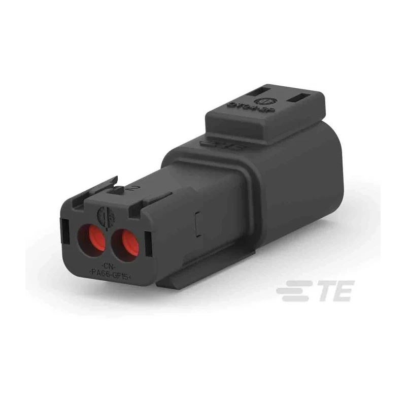 Deutsch Automotive Connector Female Black Cable 2 Way Screw Termination DT04-2P-TN32 / 1-2303812-3