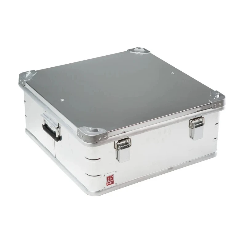 RS PRO Metal Waterproof Watertight Transit Case Aluminium Anodised Finish 580x585x250 mm 914-4115
