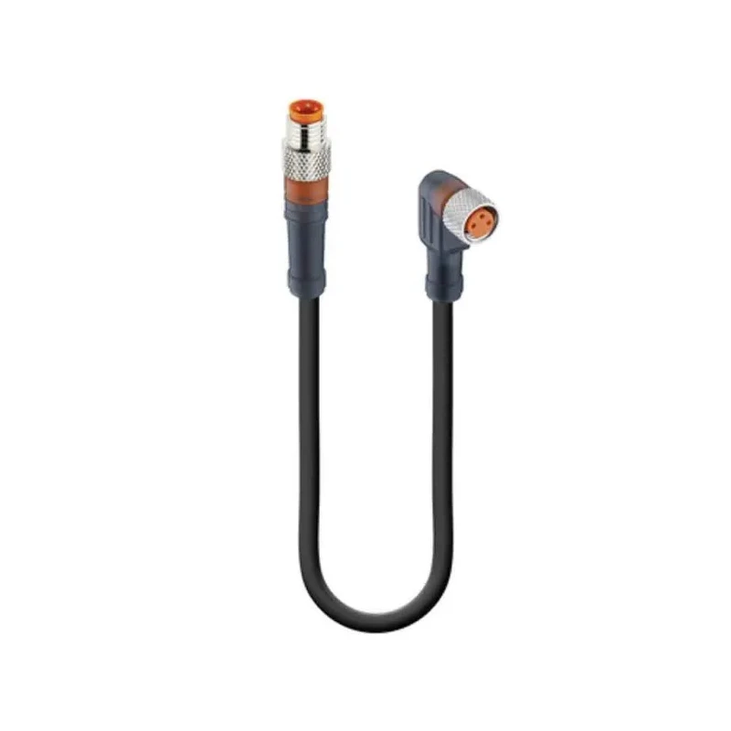 Lumberg Automation Male 3 Way Straight to Female 3 Way M8 Sensor Actuator Cable 300 mm 60V 44052 RSMV 3-RKMWV 3-224/0,3 M