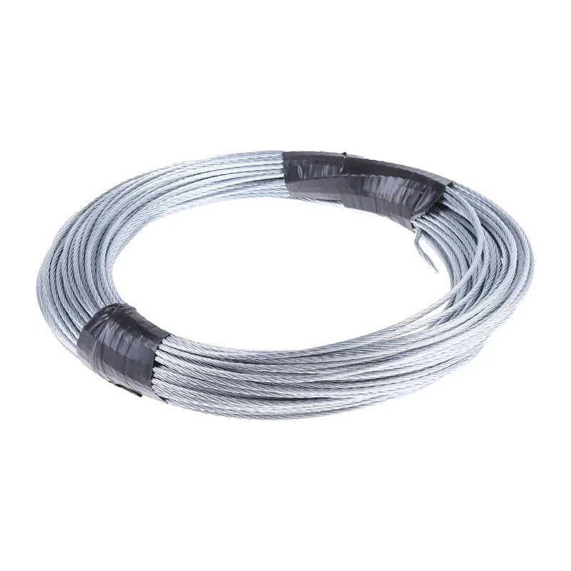 RS PRO Galvanised Steel Wire Rope 50 m Safe Working Load 85 kg Model 193-051