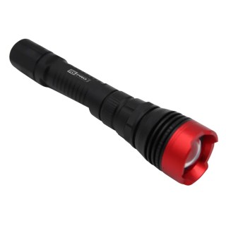 RS PRO Aluminium LED Torch Black, Red 250 lm, 150 mm Length, 2 x AA Batteries 196-4195