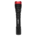 RS PRO Aluminium LED Torch Black, Red 250 lm, 150 mm Length, 2 x AA Batteries 196-4195