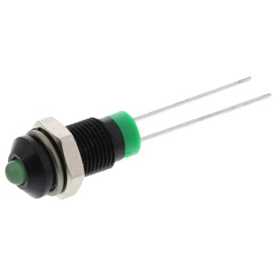 RS PRO Green Panel Mount Indicator 2V DC 20mA Lead Termination Prominent Bezel 208-835