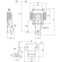 Savigny Stainless Steel Spring Loaded Toggle Latch 75 mm Length 47 mm Width 20 mm Depth 40022 IB