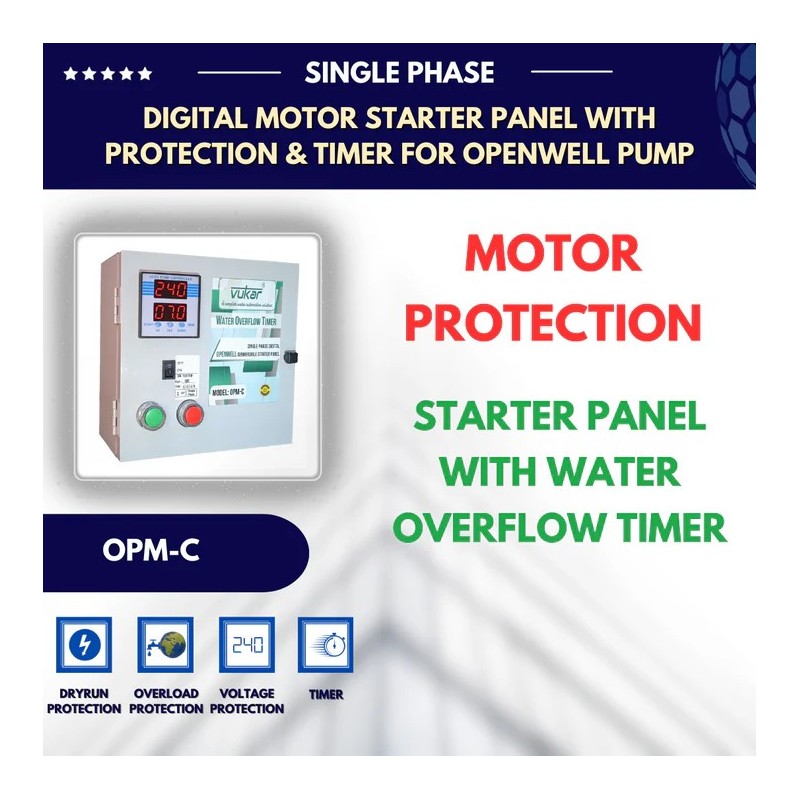 Buy Vukar 0.5 HP Submersible Motor Starter OPM-C1 - Best Price