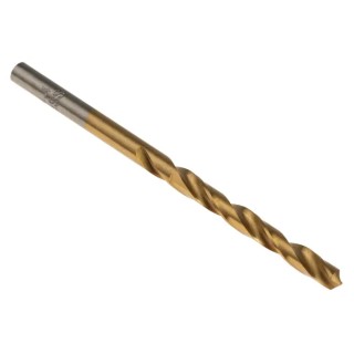RS PRO High Speed Steel Jobber Drill Bit Set 4.4mm Tin Coated Cylindrical Shank 80mm Overall Length 10 Pieces 213-792