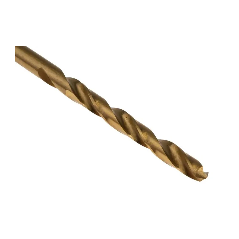 RS PRO High Speed Steel Jobber Drill Bit Set 4.4mm Tin Coated Cylindrical Shank 80mm Overall Length 10 Pieces 213-792