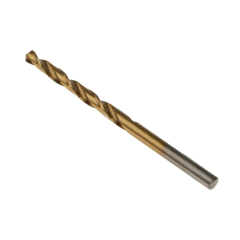 RS PRO High Speed Steel Jobber Drill Bit Set 4.4mm Tin Coated Cylindrical Shank 80mm Overall Length 10 Pieces 213-792