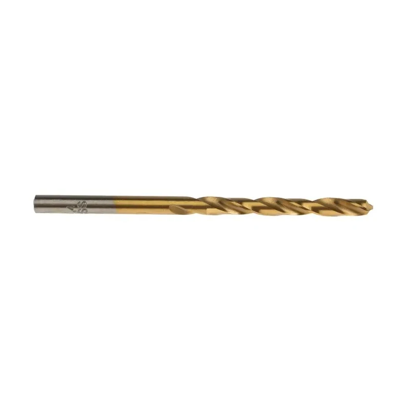 RS PRO High Speed Steel Jobber Drill Bit Set 4.4mm Tin Coated Cylindrical Shank 80mm Overall Length 10 Pieces 213-792