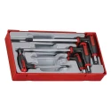 Teng Tools 7 Piece L Metric Hex Key Set Chrome Vanadium Steel Hex Size 2.5 to 8 mm TTHEX7