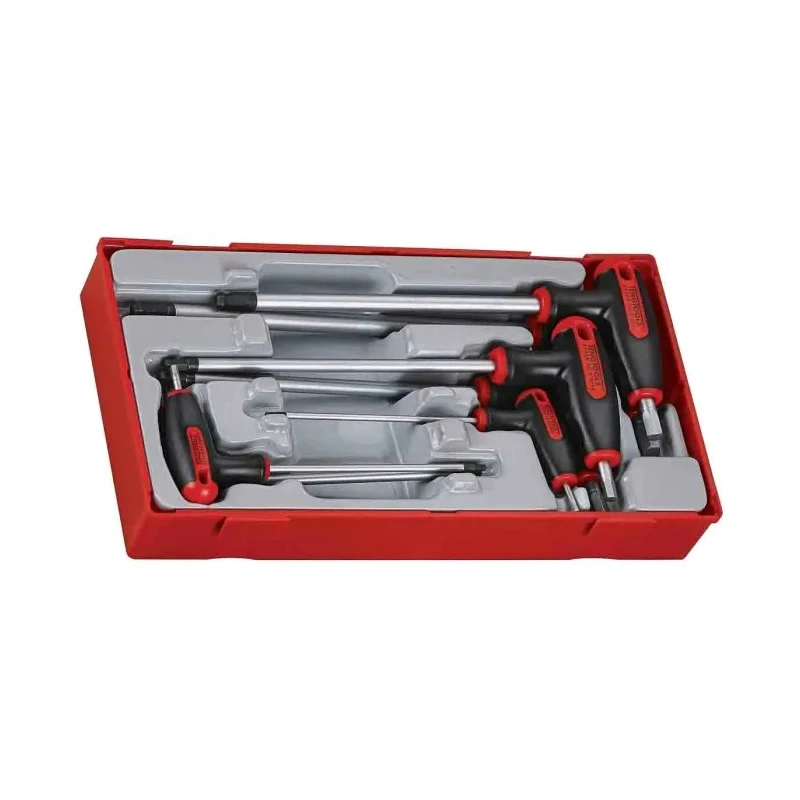 Teng Tools 7 Piece L Metric Hex Key Set Chrome Vanadium Steel Hex Size 2.5 to 8 mm TTHEX7
