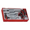 Teng Tools 7 Piece L Metric Hex Key Set Chrome Vanadium Steel Hex Size 2.5 to 8 mm TTHEX7