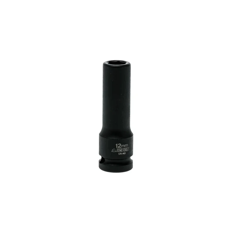 Teng Tools 12 mm 12.7 mm Drive Impact Socket, Black Phosphate Finish, Chrome Molybdenum Steel, 20mm Length 920612N