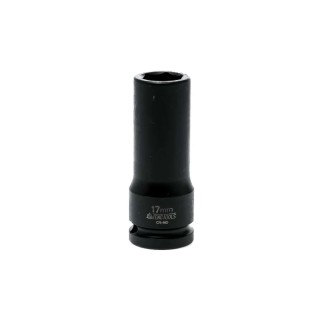 Teng Tools Impact Socket 17 mm 12.7 mm Drive, Hexagon, Chrome Molybdenum Steel, Black Phosphate Finish 920617N