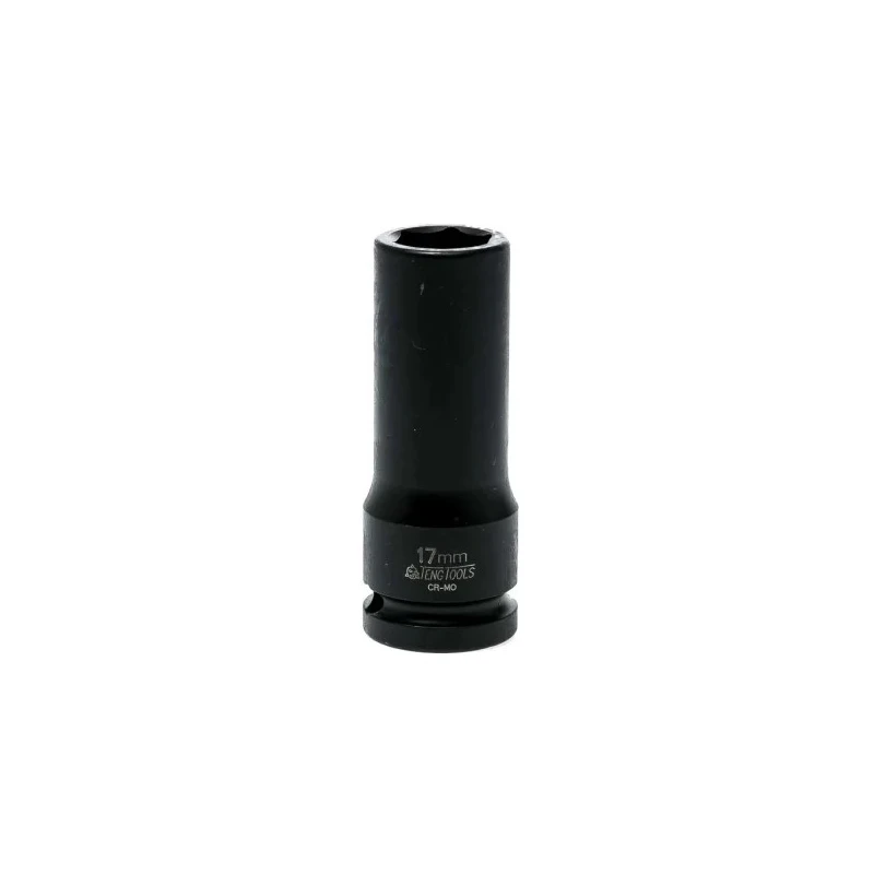 Teng Tools Impact Socket 17 mm 12.7 mm Drive, Hexagon, Chrome Molybdenum Steel, Black Phosphate Finish 920617N