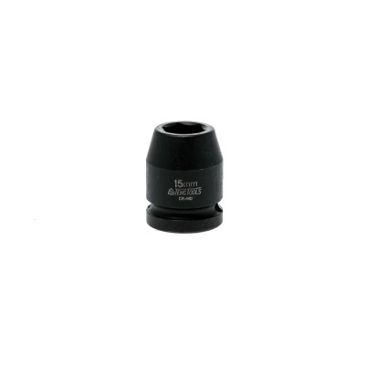 Teng Tools 15 mm 12.7 mm Drive 6 Point Impact Socket Chrome Molybdenum Steel Black Phosphate 920515N