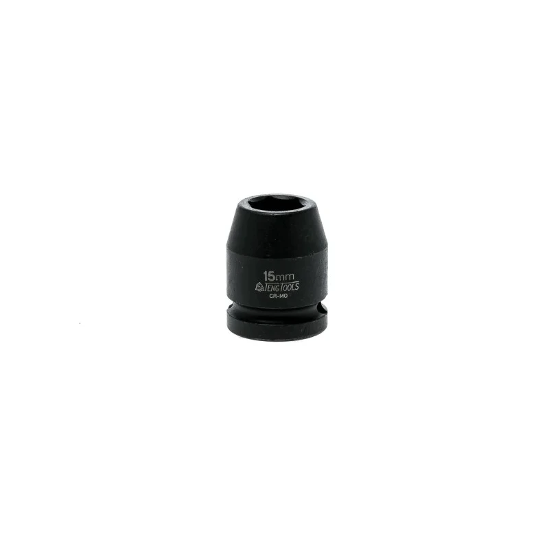 Teng Tools 15 mm 12.7 mm Drive 6 Point Impact Socket Chrome Molybdenum Steel Black Phosphate 920515N