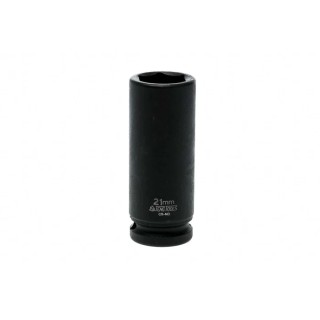 Teng Tools 21 mm 12.7 mm Drive 6 Point Chrome Molybdenum Steel Impact Socket, 31mm Length 920621N