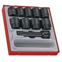 Teng Tools 10-Piece 3/4 in 6 Point Impact Socket Set, Chrome Molybdenum Steel, Blackened Finish TTD9416