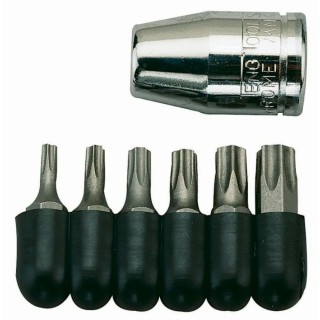 Teng Tools Slotted, Torx, Hex, Phillips Screwdriver Bit Set, 6 Pieces, Steel, 6.35 mm Drive Size 1486