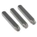RS PRO Engraving Punch Set 6 mm Character Height, 9 Pieces, Punch Length 64 mm, Punch Width 8.8 mm, Model 251-788