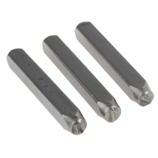 RS PRO Engraving Punch Set 6 mm Character Height, 9 Pieces, Punch Length 64 mm, Punch Width 8.8 mm, Model 251-788