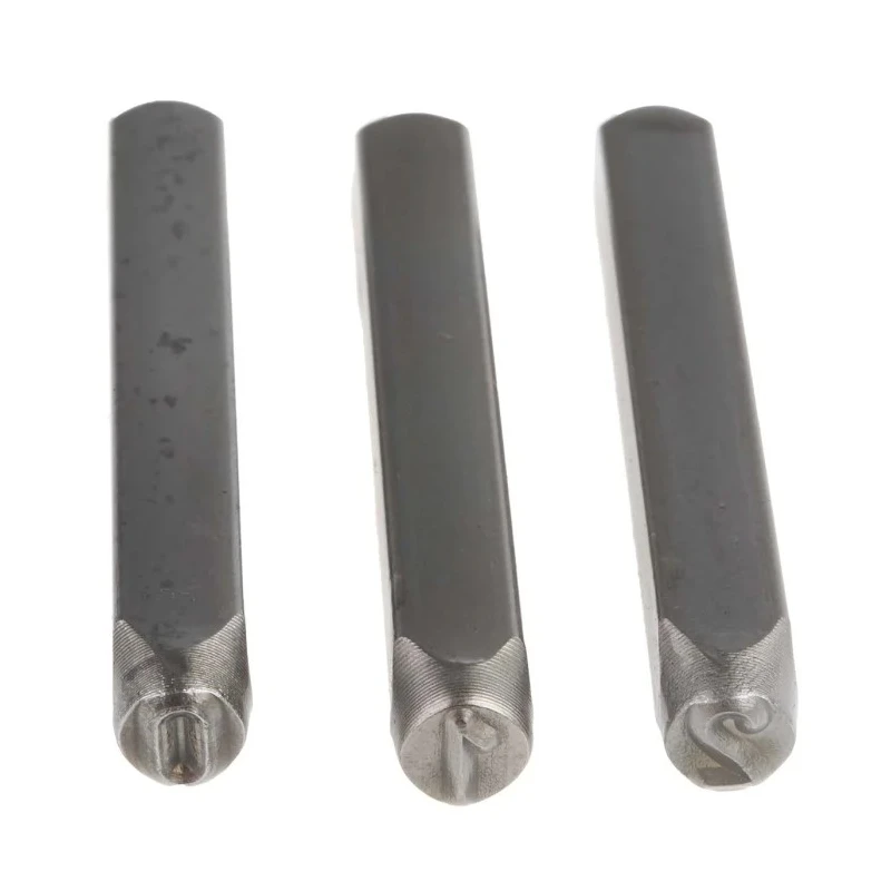 RS PRO Engraving Punch Set 6 mm Character Height, 9 Pieces, Punch Length 64 mm, Punch Width 8.8 mm, Model 251-788