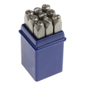 RS PRO Engraving Punch Set 6 mm Character Height, 9 Pieces, Punch Length 64 mm, Punch Width 8.8 mm, Model 251-788