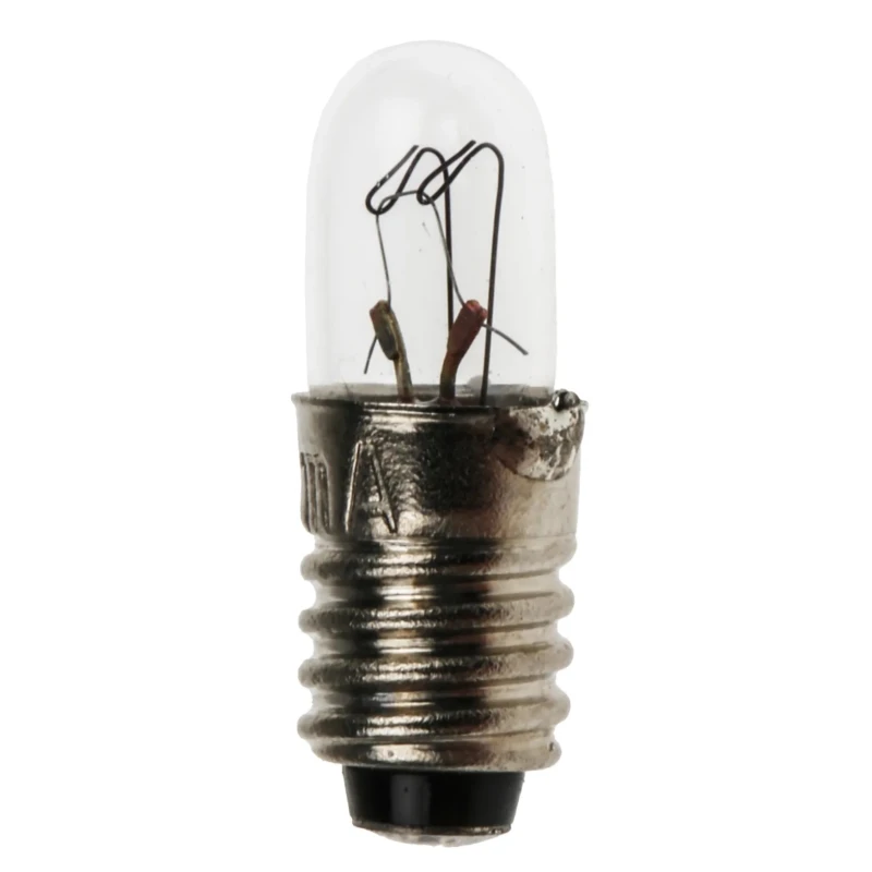 RS PRO Indicator Light Clear 14V 50mA 10000h E5 Base T1 1/2 3lm 5.7mm Diameter 17.5mm Length 104-597