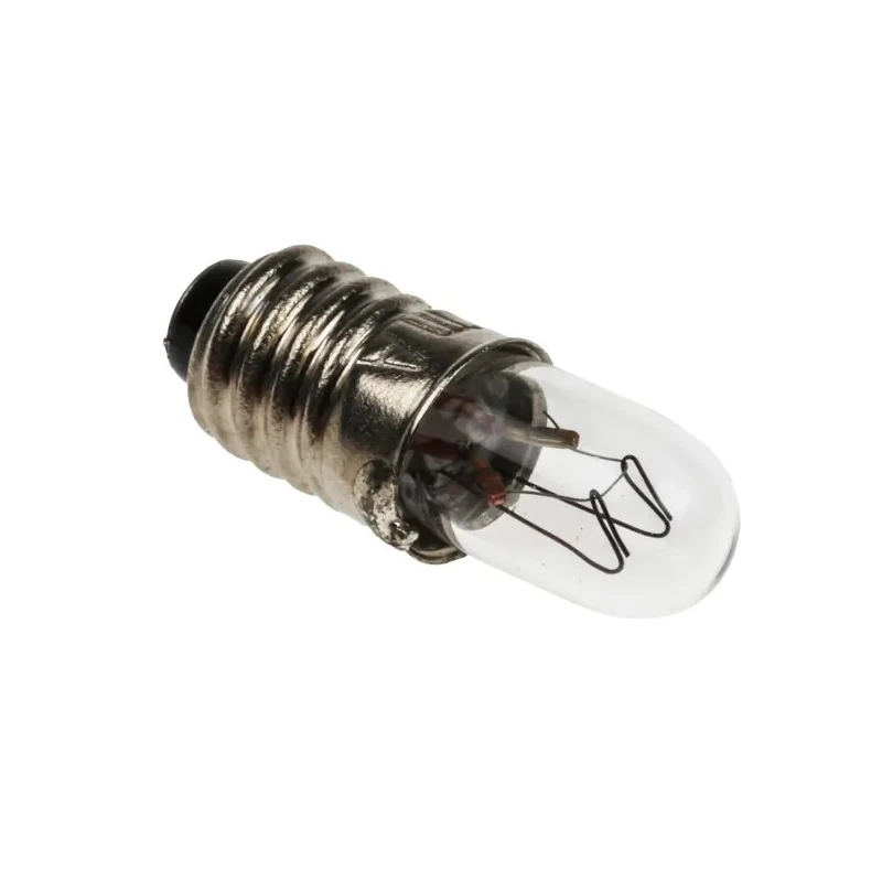 RS PRO Indicator Light Clear 14V 50mA 10000h E5 Base T1 1/2 3lm 5.7mm Diameter 17.5mm Length 104-597