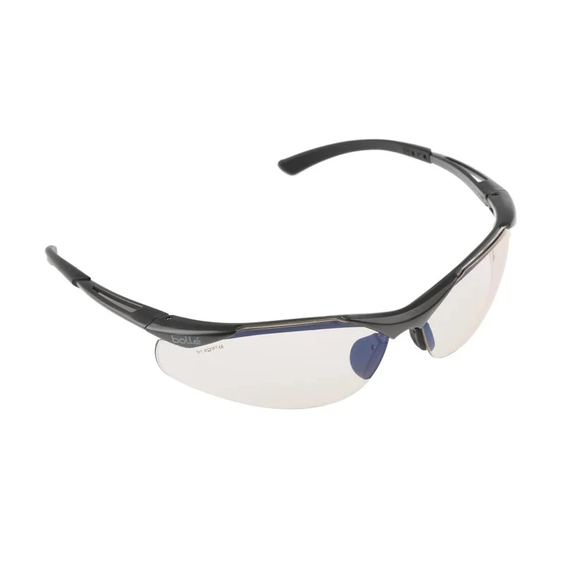 Bolle Safety CONTOUR II Safety Glasses Anti-Scratch Anti-Fog Brown Polycarbonate Lens Nylon Frame CONTESP
