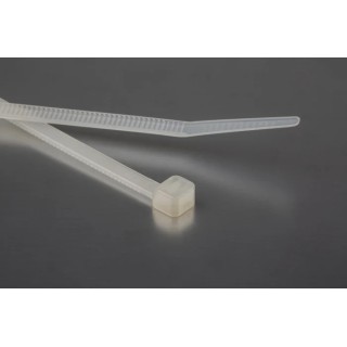 RS PRO Cable Tie Non-Releasable, Natural Polyamide 66, 190 mm x 4.8 mm, Flame Retardant, UL 94 V-2, Model 178-484