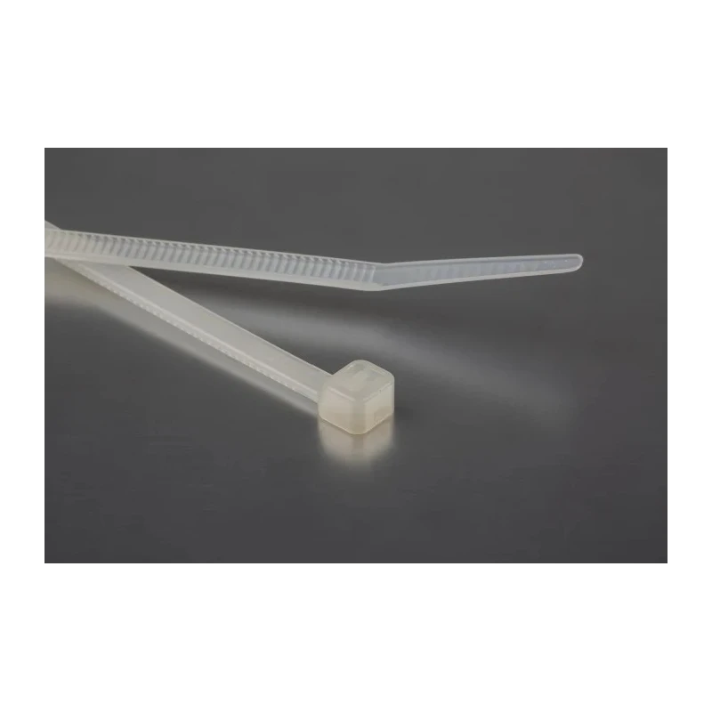 RS PRO Cable Tie Non-Releasable, Natural Polyamide 66, 190 mm x 4.8 mm, Flame Retardant, UL 94 V-2, Model 178-484