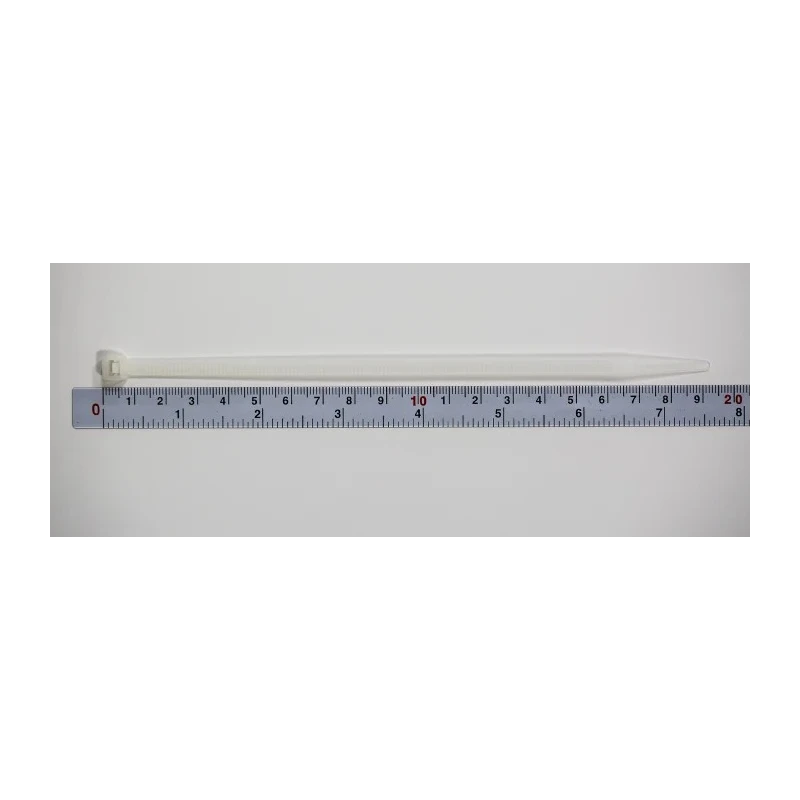 RS PRO Cable Tie Non-Releasable, Natural Polyamide 66, 190 mm x 4.8 mm, Flame Retardant, UL 94 V-2, Model 178-484