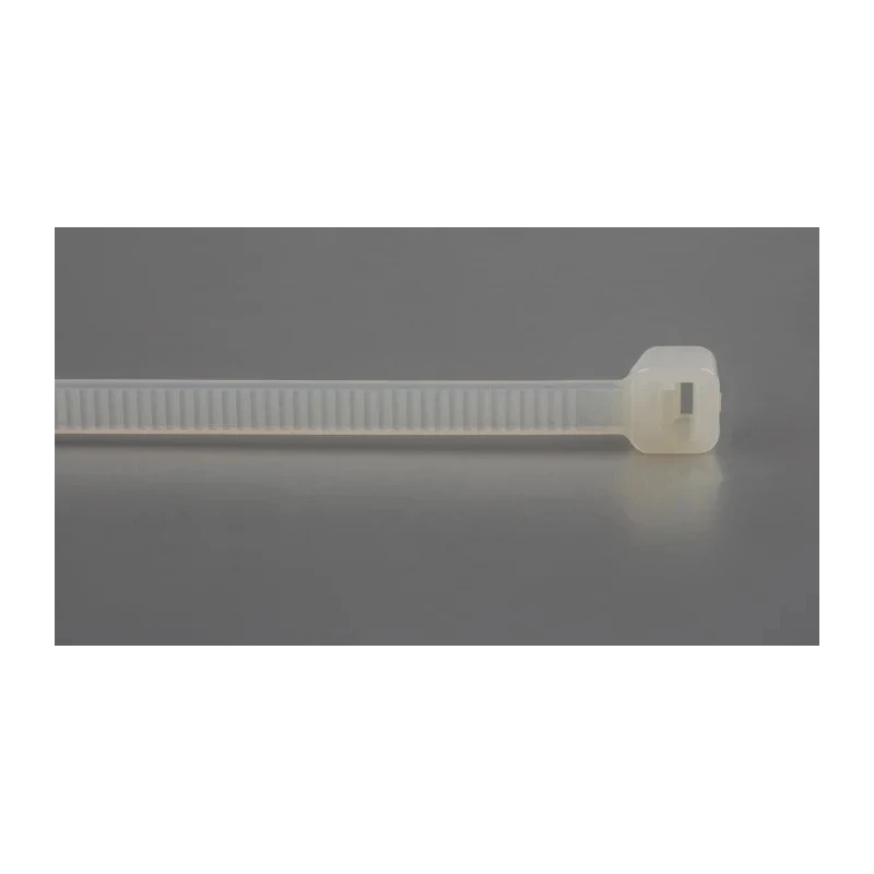 RS PRO Cable Tie Non-Releasable, Natural Polyamide 66, 190 mm x 4.8 mm, Flame Retardant, UL 94 V-2, Model 178-484