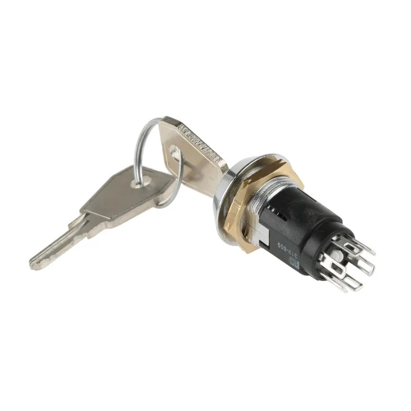 Lorlin Key Switch, Double Pole Double Throw (DPDT) 1A 24V DC / 240V AC, 2-Way Random-Key SRL5MD2