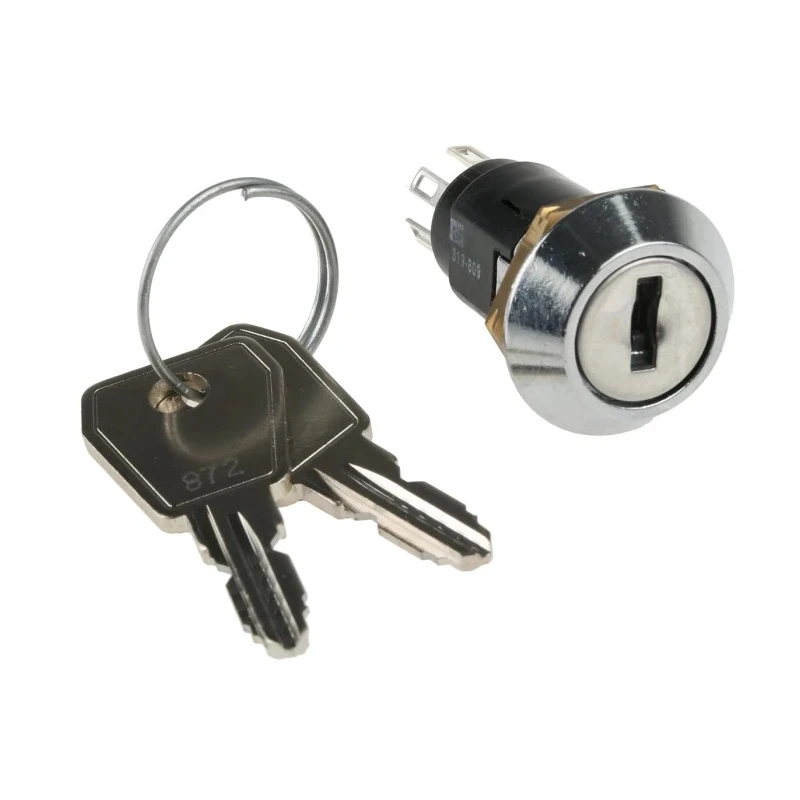 Lorlin Key Switch, Double Pole Double Throw (DPDT) 1A 24V DC / 240V AC, 2-Way Random-Key SRL5MD2