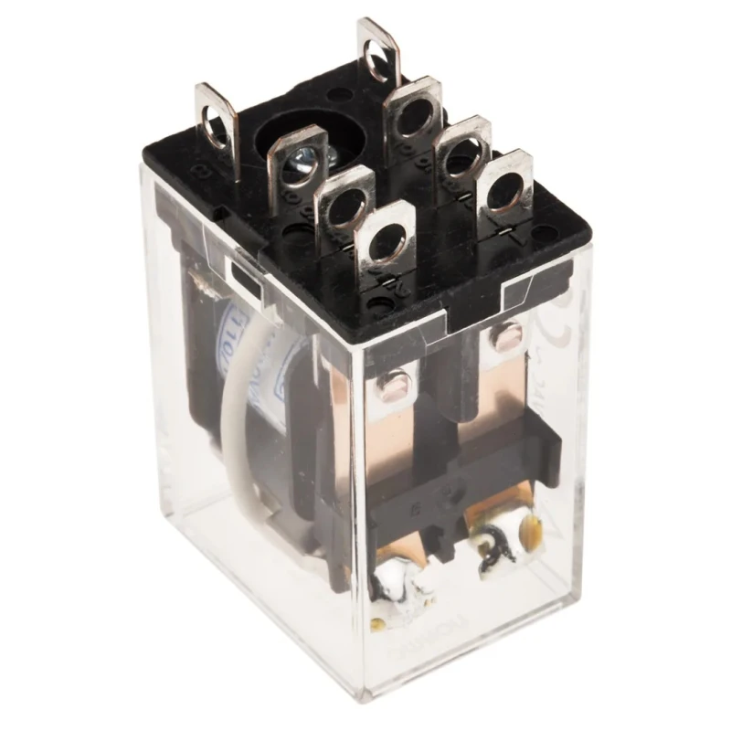 Omron Power Relay DPDT Plug-In 110-120V AC Coil 10A Switching Current LY2 110/120VAC