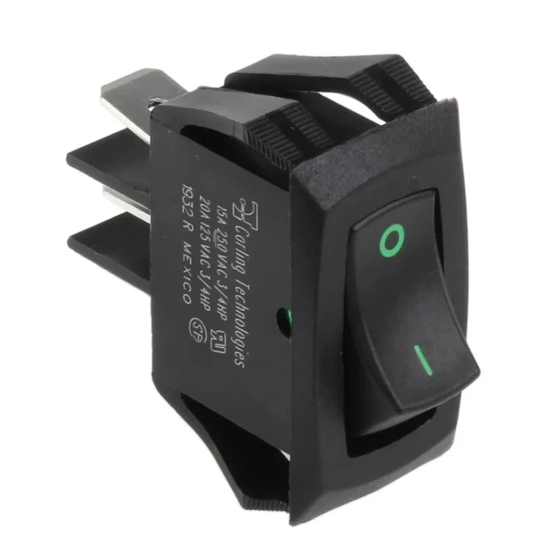 Carlingswitch SPST On-None-On Rocker Switch Panel IP66 16A 250V AC 28V DC Nylon Housing RCR-30086000