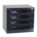 Raaco Blue 4 Cell Polycarbonate, Polypropylene, Steel Compartment Box 403 mm x 451 mm x 330 mm 139328