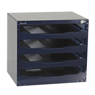Raaco Blue 4 Cell Polycarbonate, Polypropylene, Steel Compartment Box 403 mm x 451 mm x 330 mm 139328
