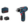 Bosch Cordless 12 V Brushed Motor Drill Driver with 2Ah Lithium-Ion Battery 10 mm Chuck Autolock Type C EU Plug 060186810F