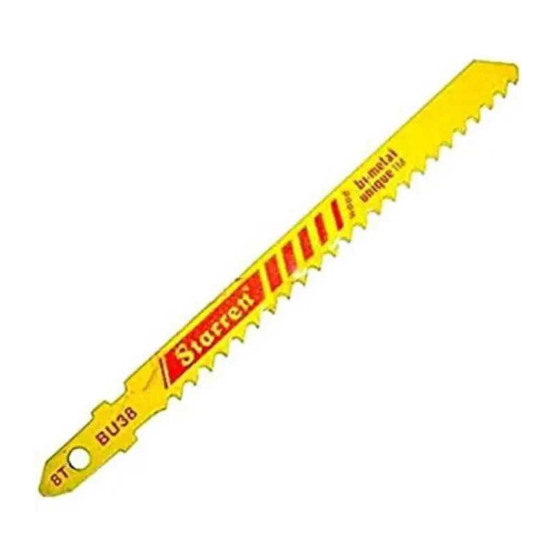Starrett Jigsaw Blade Bi-Metal 75mm x 7.5mm x 1.3mm 8 Teeth Per Inch for Aluminium, Wood, Copper, Marble/Granite BU38-5