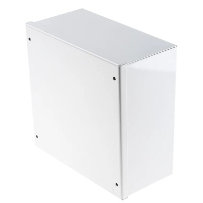 RS PRO Grey Cold Rolled Steel Instrument Case 100 mm x 200 mm x 200 mm 232-197