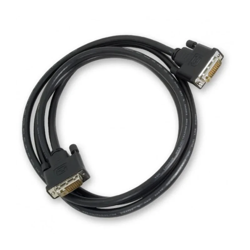 Van Damme Male DVI-D Dual Link to Male DVI Cable 2m Black Sheath 104-911-002