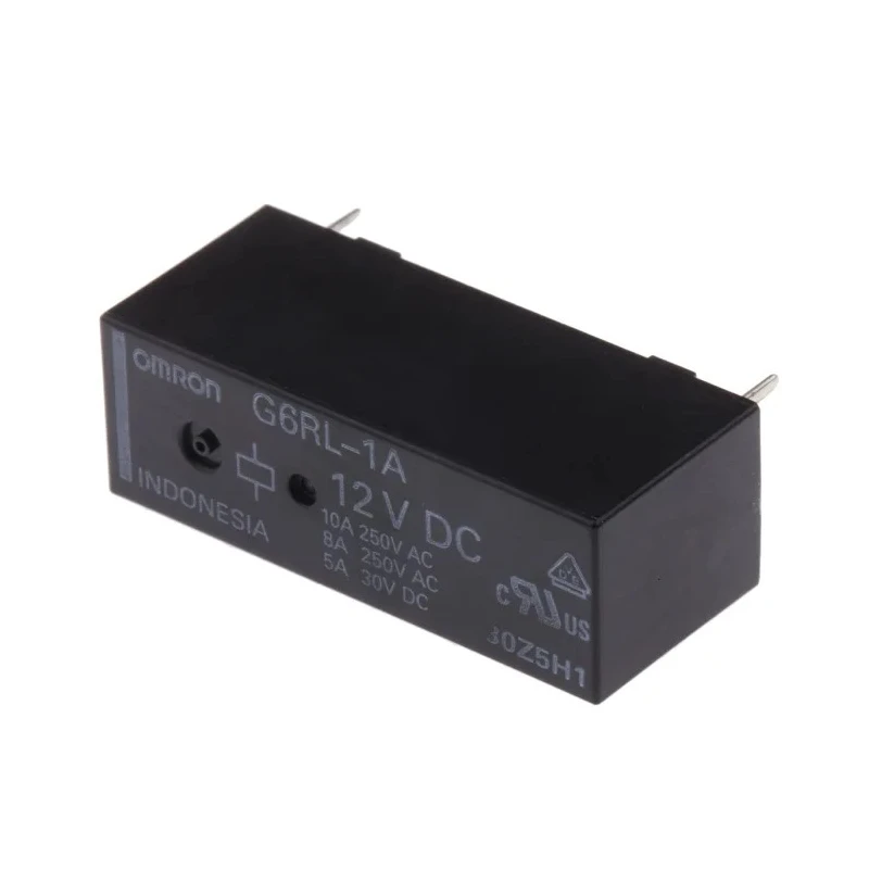 Omron PCB Power Relay, 12V DC Coil, 10A Switching Current, SPST Contact Configuration G6RL-1A DC12