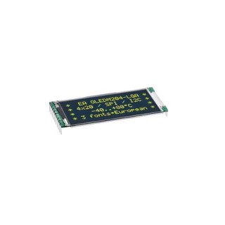 Display Visions 2 in Yellow OLED Display 4 x 20 pixel Graphics I2C/SPI EA OLEDM204-LGA